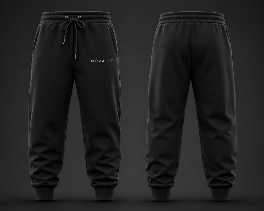 NOVAIRE Essential Joggers – Black Edition