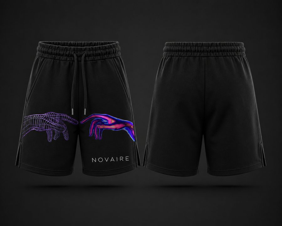 NOVAIRE Streetwear Shorts – Neon Graphic Edition